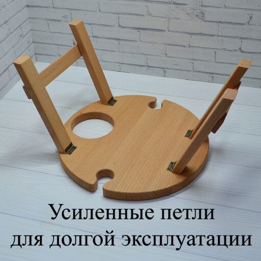 3 4 510x510 - Винный столик деревянный, Поднос столик из Бука, Винный столик с менажницей из дерева